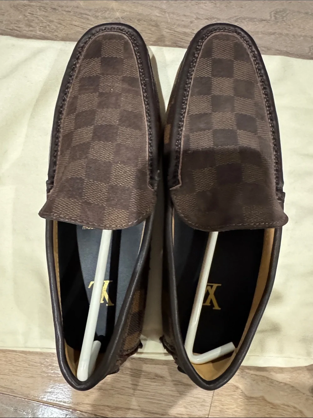 Louis Vuitton Brown Damier Canvas Men’s Slip-On Moccasin
